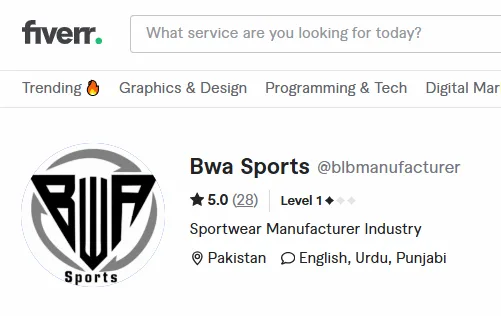 BWA Sports Fiverr Profile - Top Rated Custom Football Jersey Manufacturer